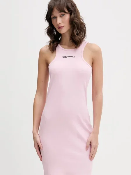 Karl Lagerfeld Jeans sukienka różowa