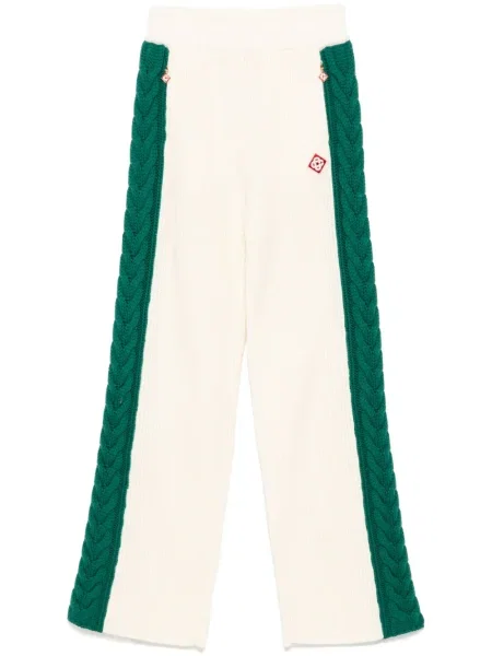 Pantaloni Casablanca tricotate alb