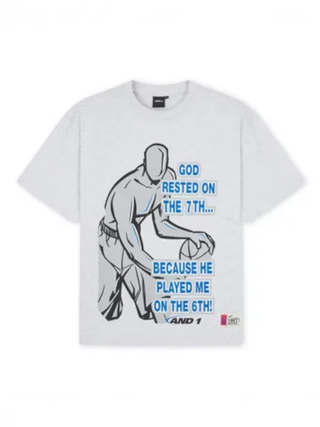 Tricou albastru gri