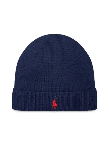 Polo Ralph Lauren Vlnená čiapka modrá