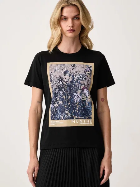 MUNTHE tricou pentru femei din VURANUS negru