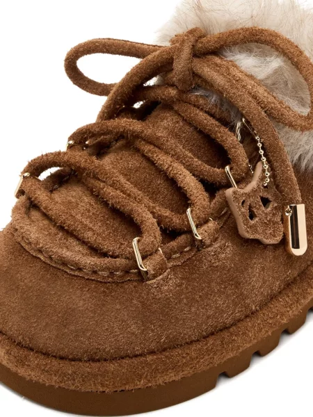 Велурени домашни пантофи Naked Wolfe кафяво