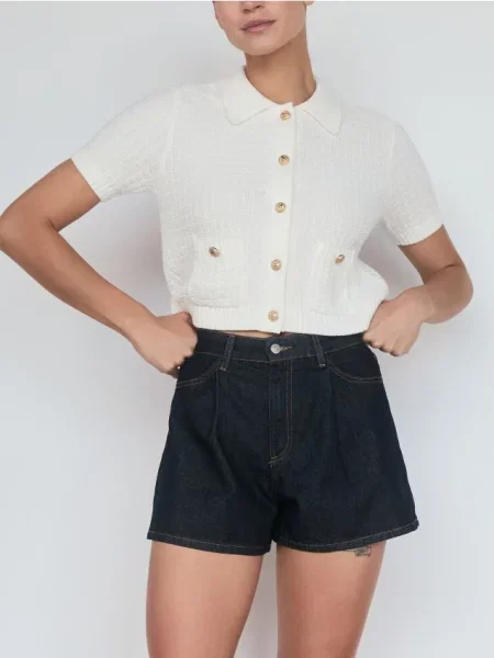 Reserved Джинсові шорти темно-синій сині