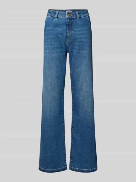 Jeansy o rozkloszowanym kroju z wpuszczanymi Jake*s Collection granatowe