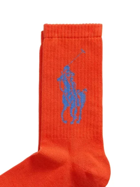 Ριγέ δερμάτινος κάλτσες Polo Ralph Lauren με κορδόνι μαύρο