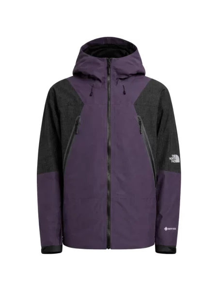 Geacă The North Face cu glugă violet