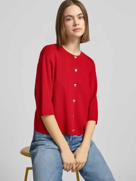 Kardigan rozpinany o kroju regular fit z Mieszanka Model MAISIE' Only czerwony