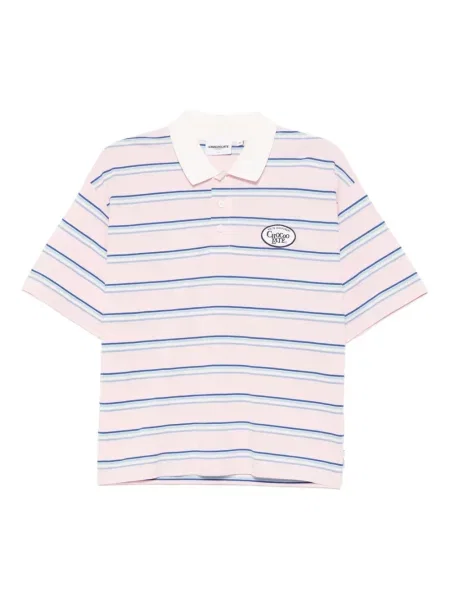 Polo Chocoolate cu dungi roz