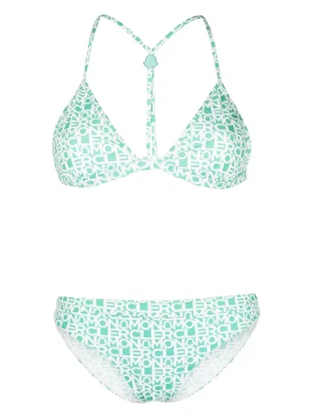 Bikini Moncler cu imagine verde