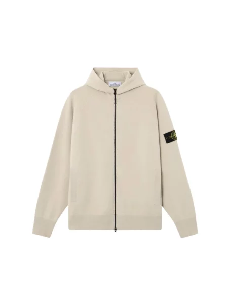 Bluza rozpinana Stone Island z kamieniami beżowa