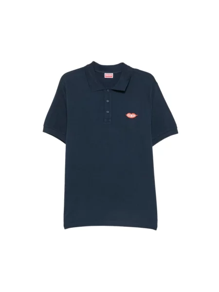 Krótka koszulka polo Kenzo niebieska