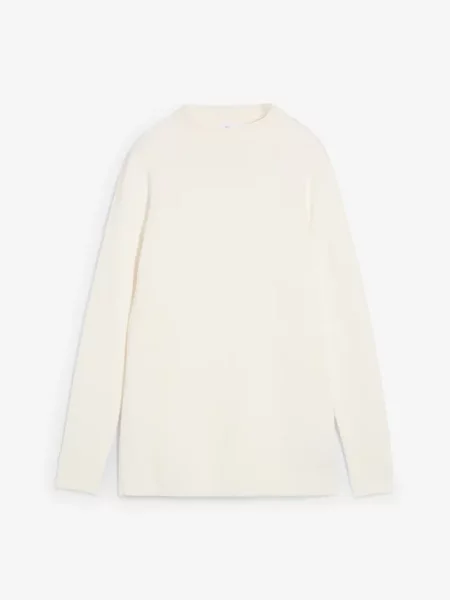 Sweter ze stójką biały