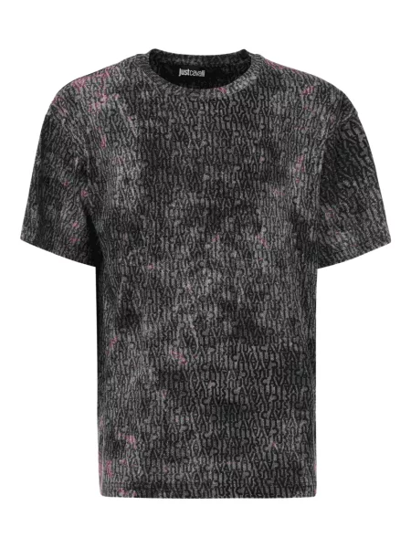 Tricou Just Cavalli cu imagine negru
