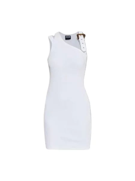 Sukienka jeansowa Versace Jeans Couture biała