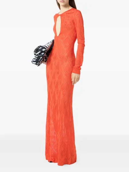 Плетена костюм макси рокля Blumarine оранжево