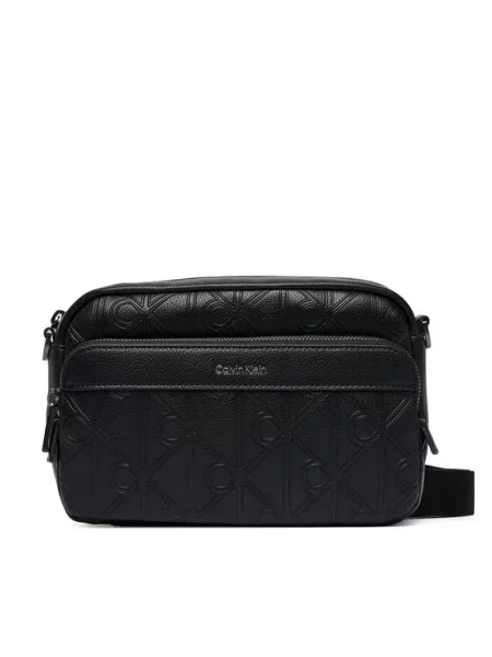 Calvin Klein geantă mică pentru bărbați cu imitație de piele negru