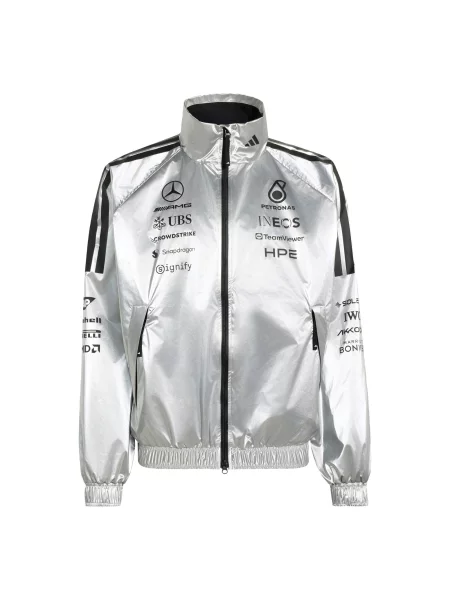 ADIDAS PERFORMANCE Sportovní bunda Mercedes-AMG Petronas Formula 1 Team / stříbrná černá