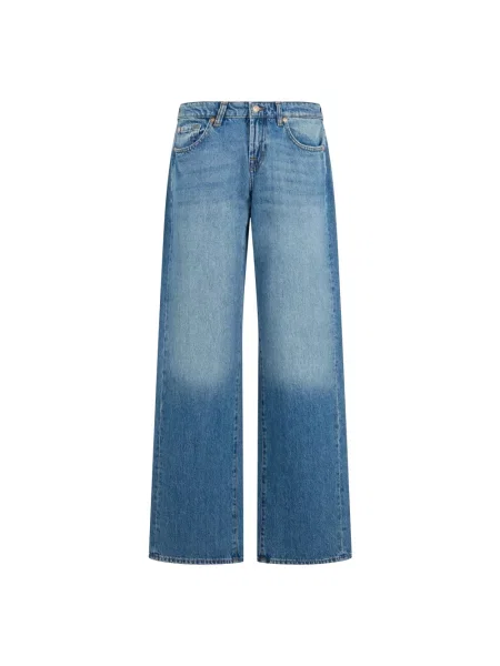 Szerokie jeansy 7 For All Mankind niebieskie