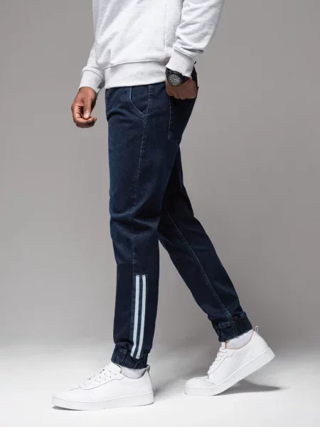 Jogger nohavice Ombre Clothing modrá