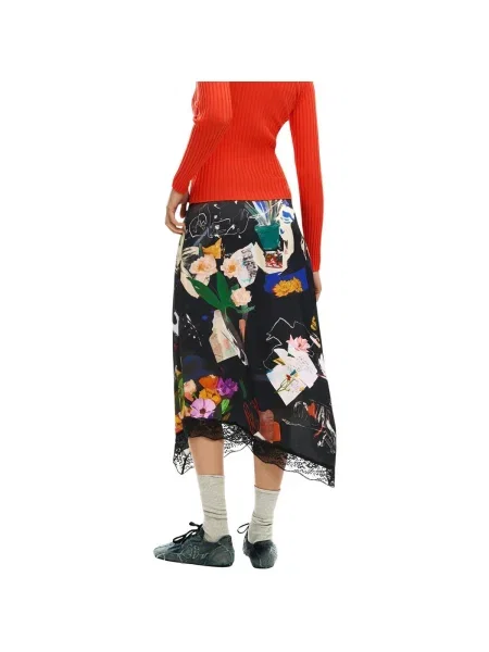 Desigual Fustă mai multe culori negru
