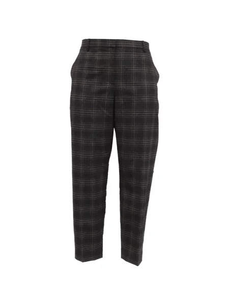 Pantaloni Theory în carouri gri