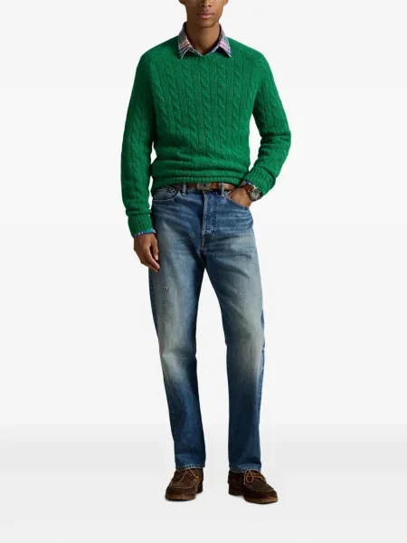 Briaunotas pusiau užtrauktukas zomšinės bokseriai Polo Ralph Lauren balta