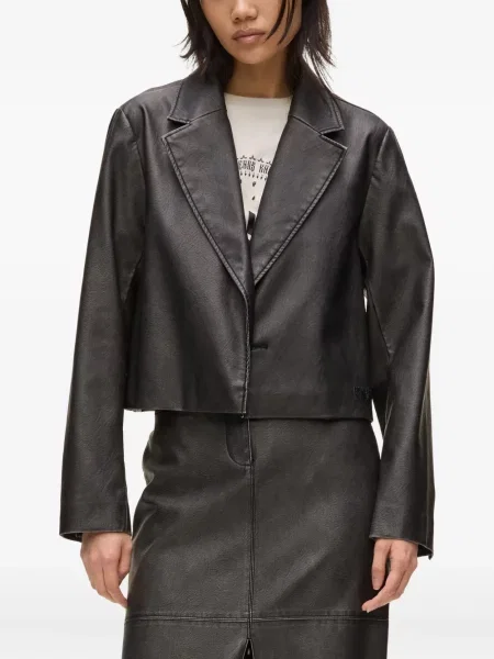 Sacou Karl Lagerfeld Jeans zdrențuiți negru