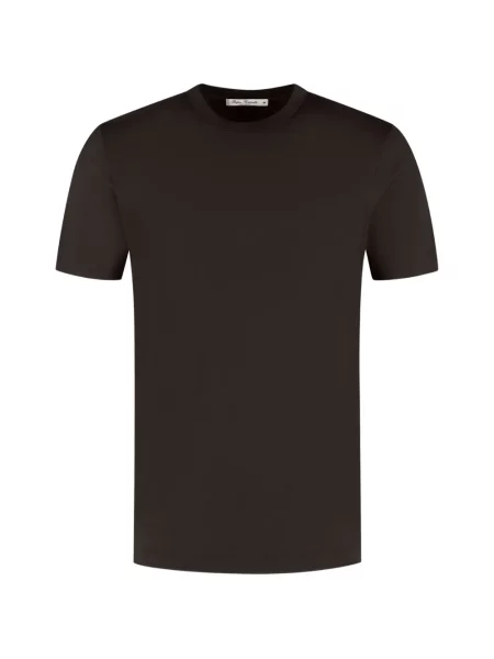 Scurt tricou Stefan Brandt cu decolteu rotund maro