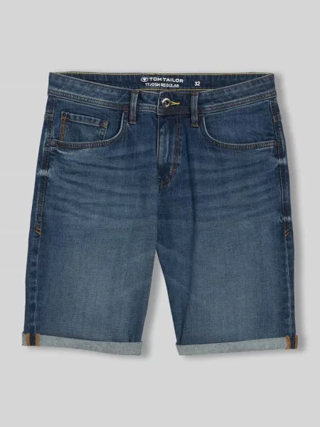 Bermudy jeansy krój regular fit z mieszanka bawełny Tom Tailor