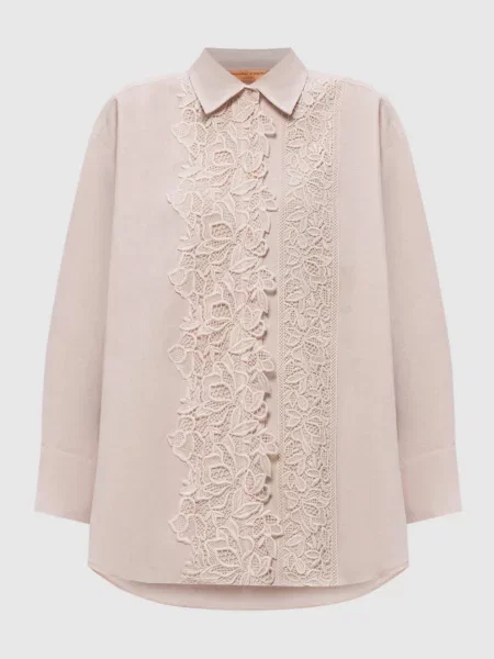 Льняная рубашка Ermanno Scervino Life розовая