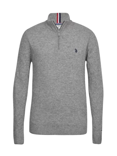 U.S. POLO ASSN. Pulóver UMKevin melír szürke
