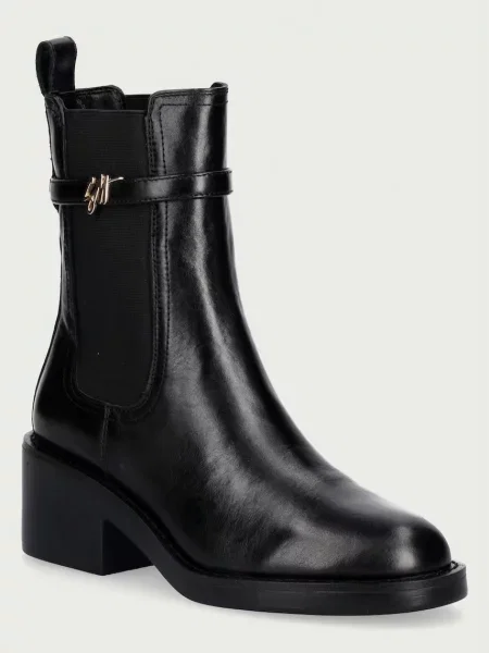 Steve Madden botine cu jos pentru femei din piele Charity-SM negru
