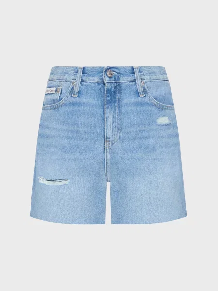 Короткие джинсовые шорты Calvin Klein Jeans голубые
