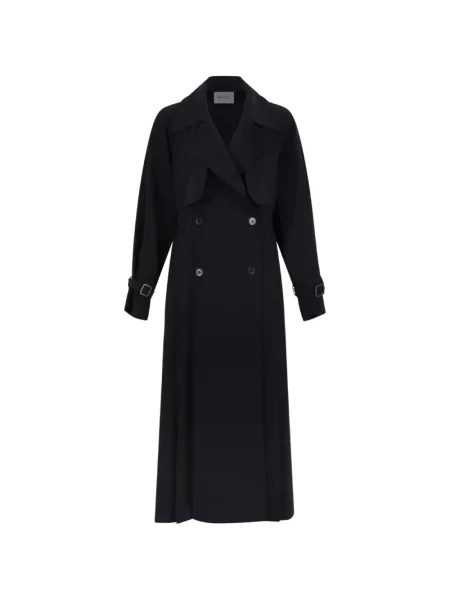 Palton Max Mara cu două rânduri de nasturi negru