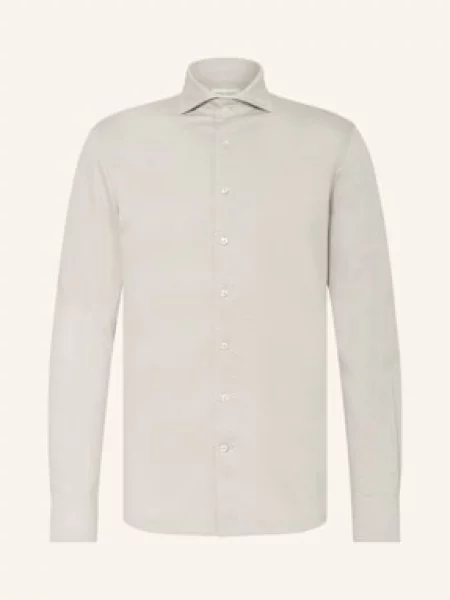 Profuomo Košile Japanese Knitted Slim Fit béžová