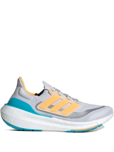 Pruhované trekkingové lněné tenisky Adidas UltraBoost šedé