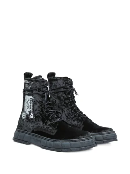 Botine Virón de catifea negru