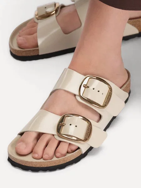Кожаные шлепанцы Birkenstock с пряжкой