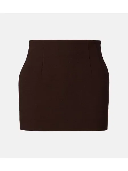 Fustă Wardrobe.nyc de lână maro