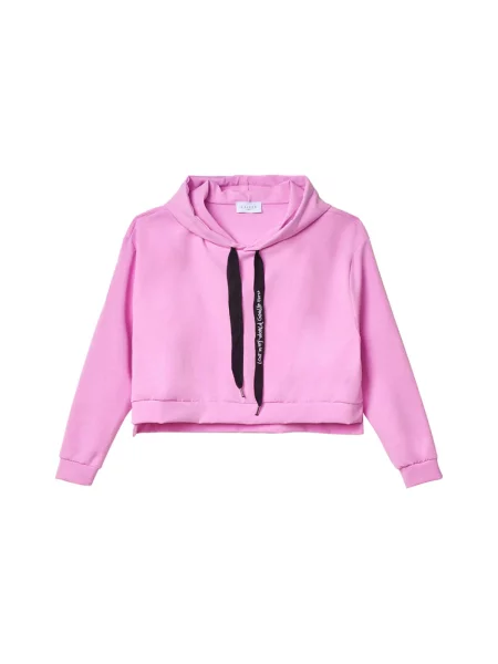 Bluza z kapturem Gaëlle Paris z kapturem z logo różowa