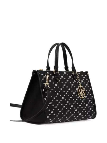 Geantă shopper Armani Exchange cu imagine negru