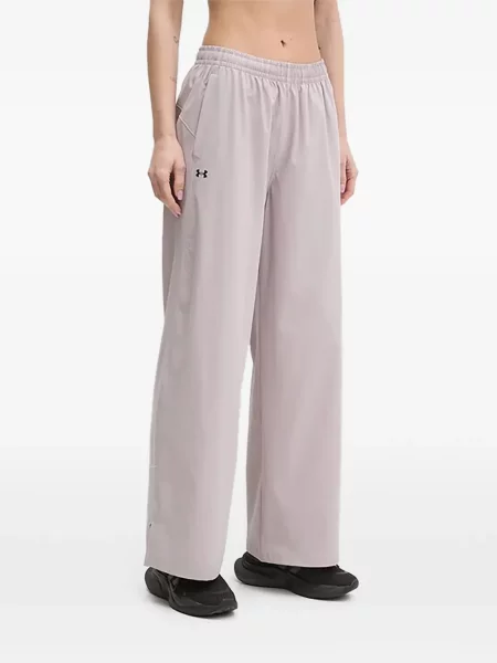 Pantaloni Under Armour alergare cu autograf violet