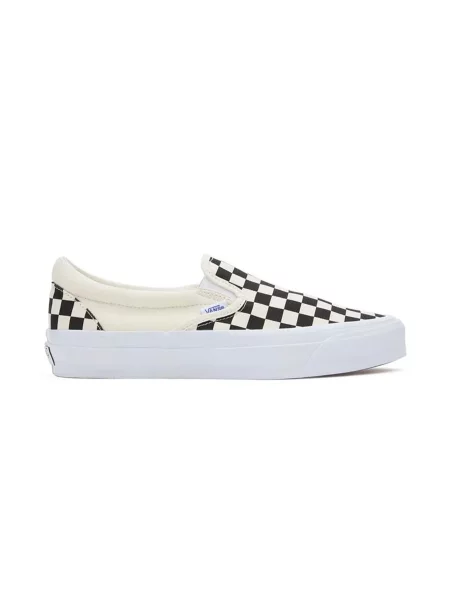 Vans Buty Mężczyzna Czarny 43 EU Czarne Buty na płaskim z jedwabiu i nylonu białe