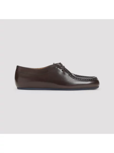 Półbuty Jil Sander skórzane brązowe