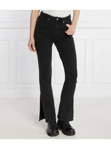 HUGO Farmer | flare fit | high waist fekete