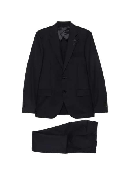 Costum Lardini cu rever albastru