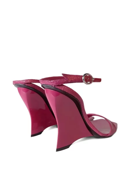 Sandály Diesel na klínovém podpatku z jantaru růžové