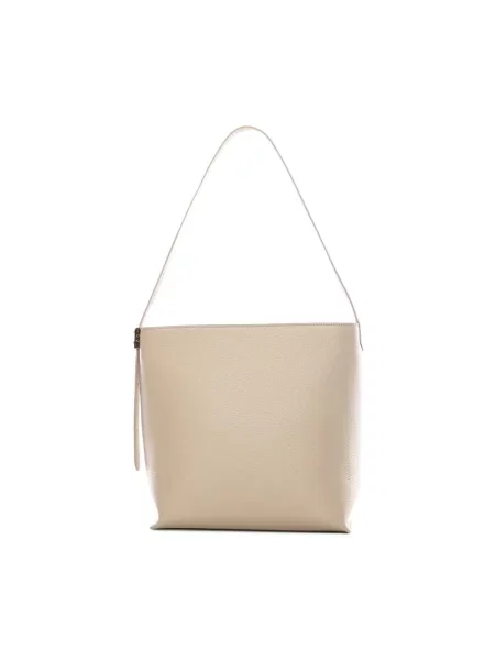 Torebka Coccinelle skórzana beżowa