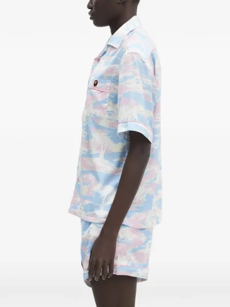 Cămașă A Bathing Ape® scurtă albastru