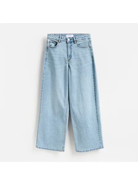 Reserved Džíny wide leg comfort modrá